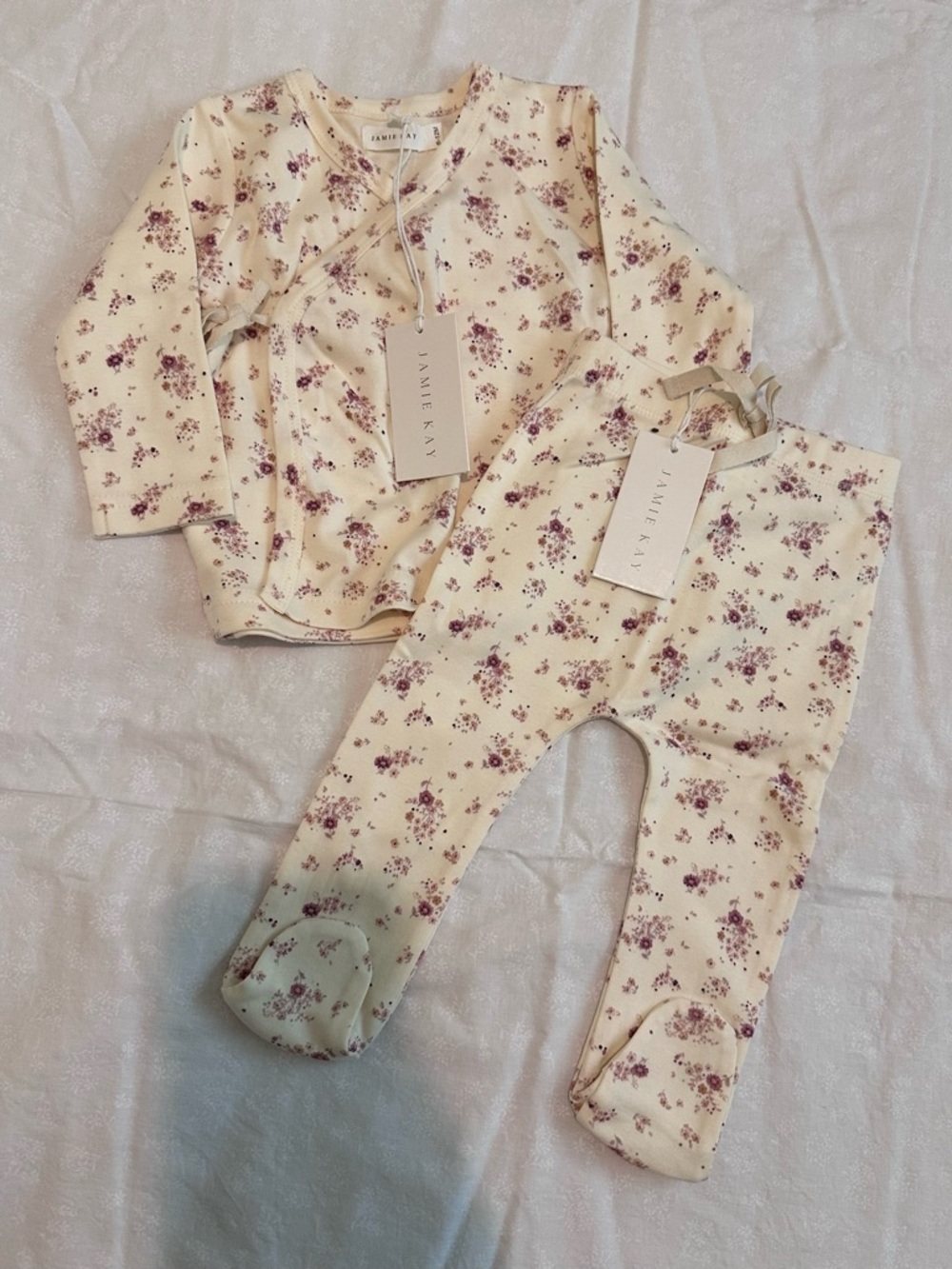 Jamie Kay Cream Floral Baby Matching Set